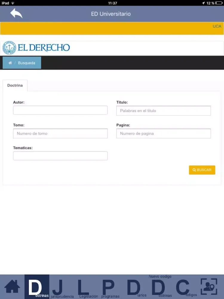 Zrzuty ekranu El Derecho Universitario iPad 