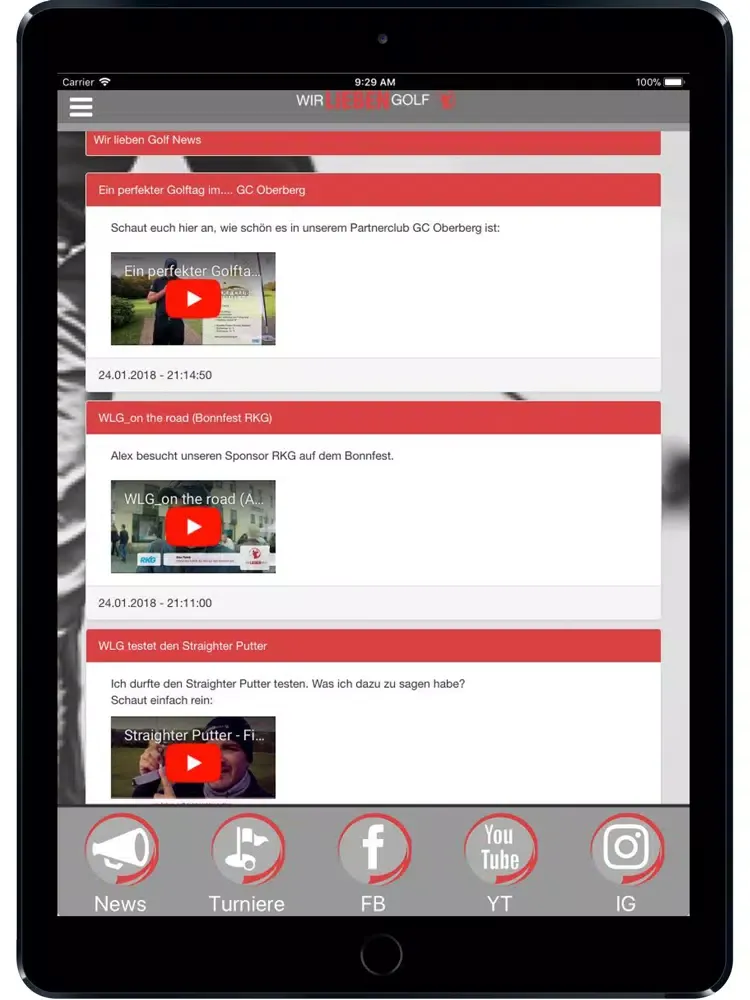 Wir lieben Golf iPad  Screenshots