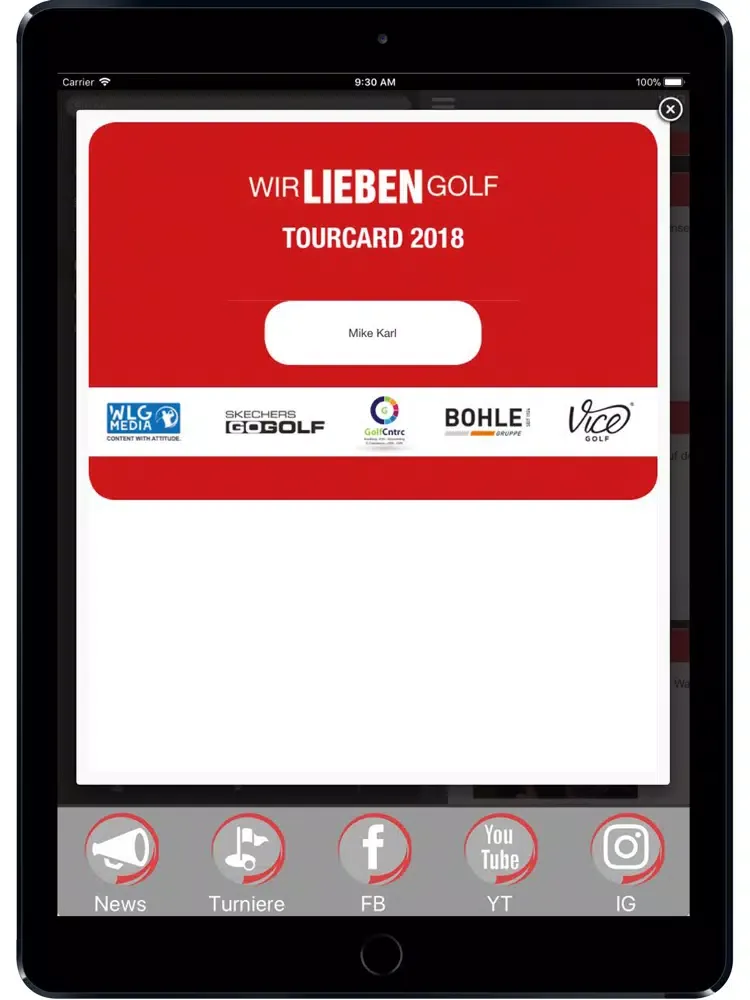 Wir lieben Golf iPad  Screenshots