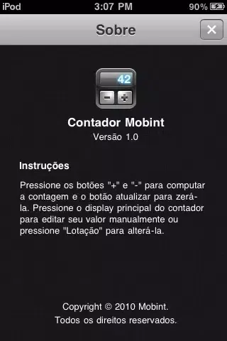 Tangkapan layar Contador Mobint 1.0