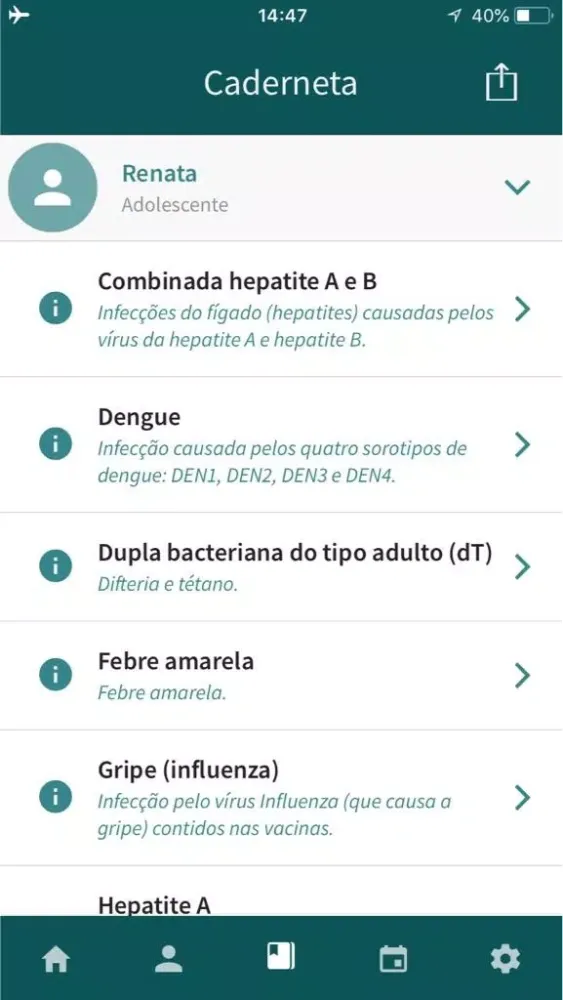 Ảnh chụp màn hình của Minhas Vacinas