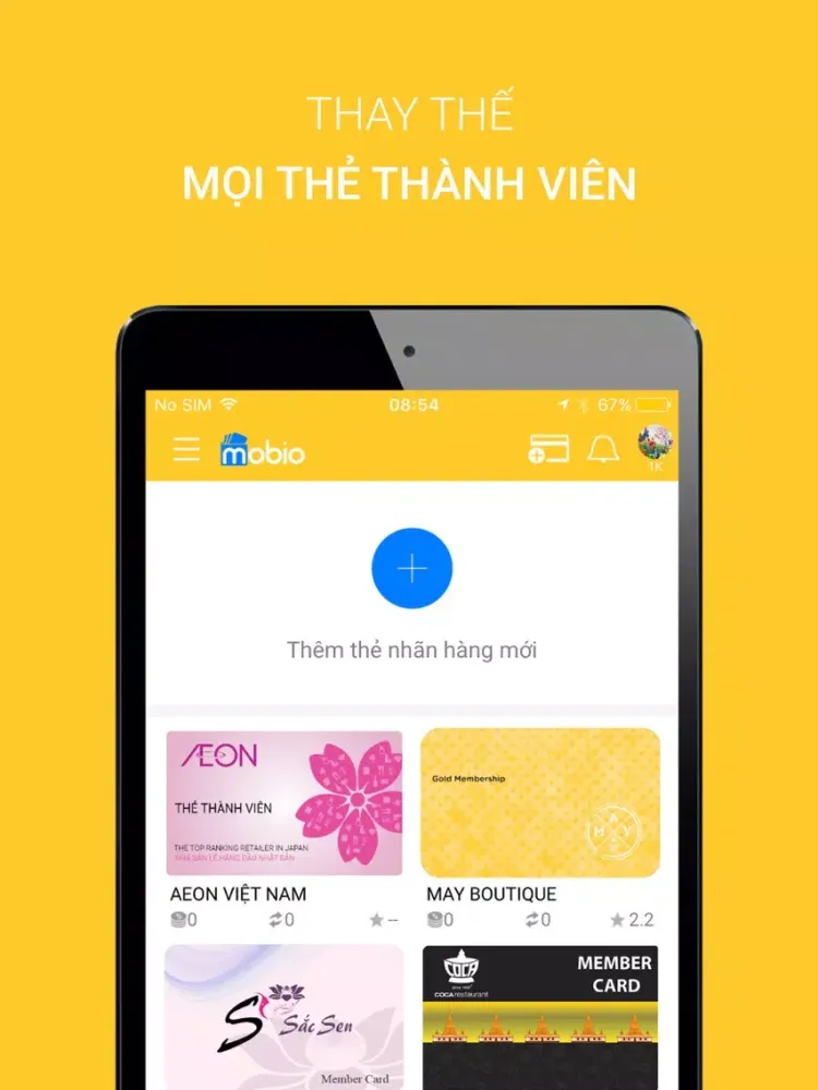 ภาพหน้าจอของ Mobio - Thay Thẻ Thành Viên iPad 