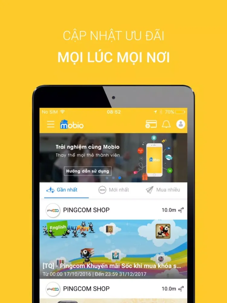 ภาพหน้าจอของ Mobio - Thay Thẻ Thành Viên iPad 