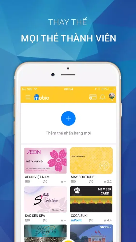 ภาพหน้าจอของ Mobio - Thay Thẻ Thành Viên