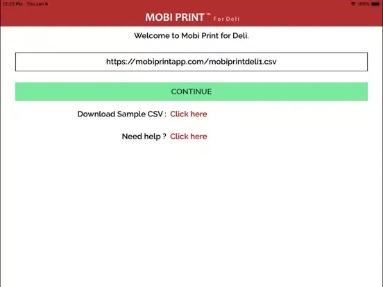ภาพหน้าจอของ MobiPrint-Deli iPad 
