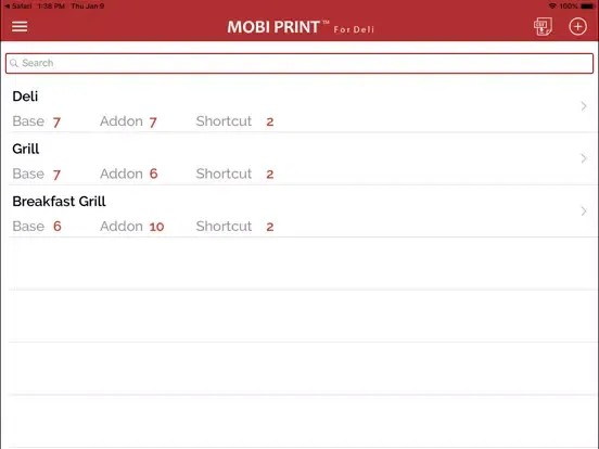 ภาพหน้าจอของ MobiPrint-Deli iPad 