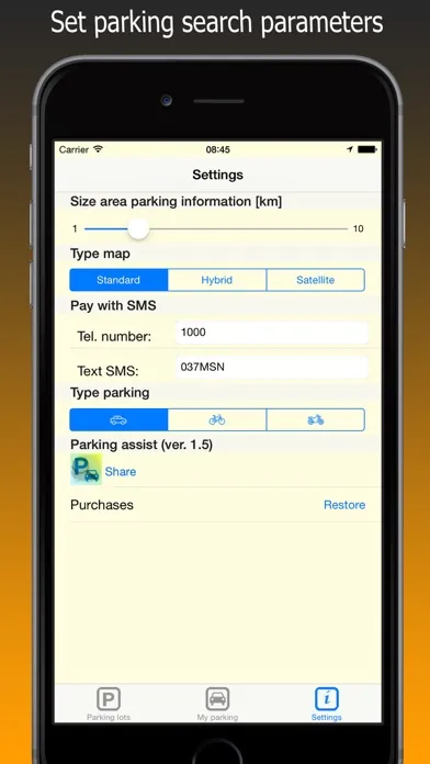 Park Assistance - find parking for your car, bike سکرین شاٹس