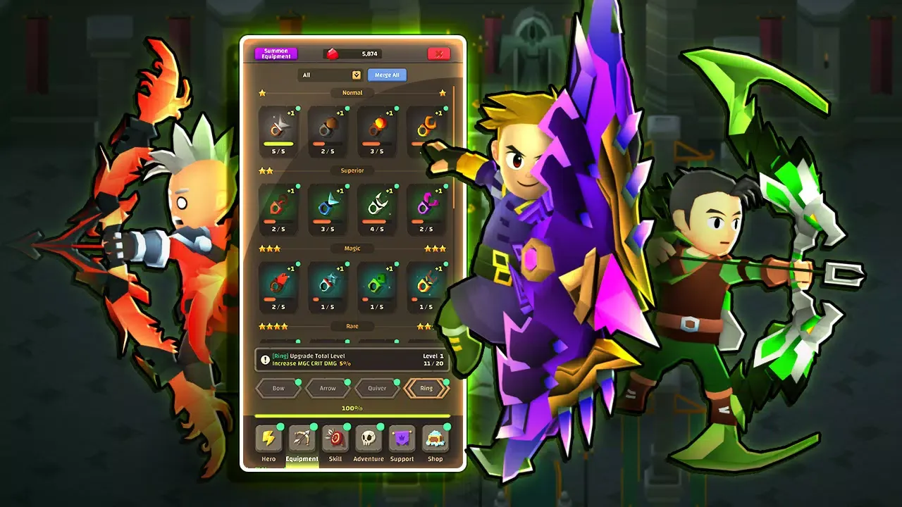Super Arrow AFK: Skill Combos スクリーンショット