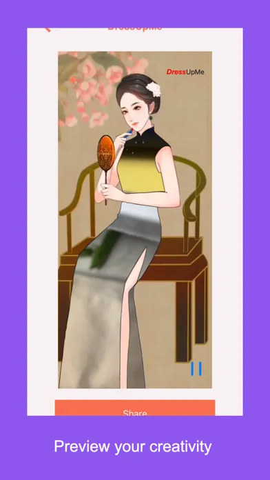 Tangkapan skrin DressUpMe