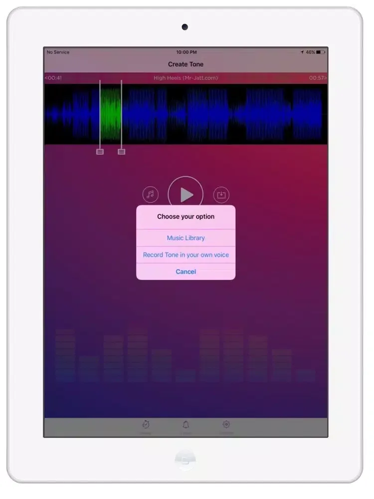 Zrzuty ekranu iToneMaker iPad 