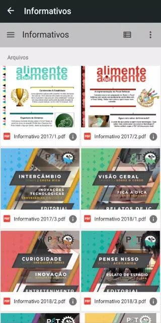 APP do PET-EA FURG Screenshots