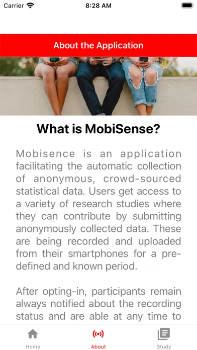 Zrzuty ekranu MobiSense UniBE