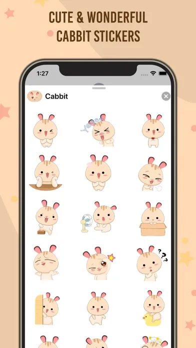 ภาพหน้าจอของ Cabbit Stickers