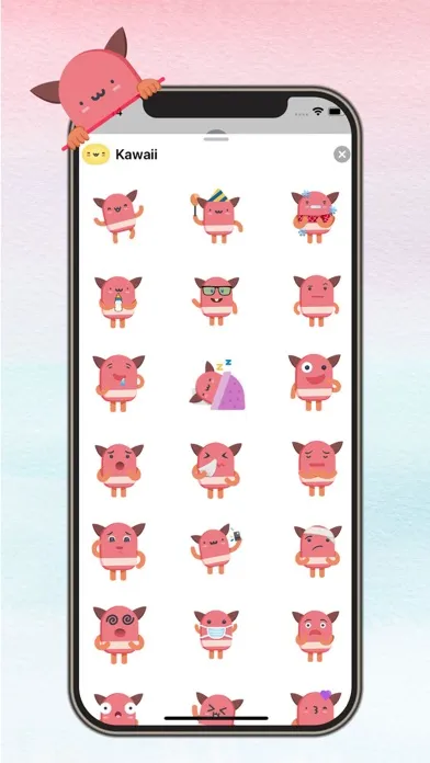 Cute Kawaii: iMessage Stickers应用截图