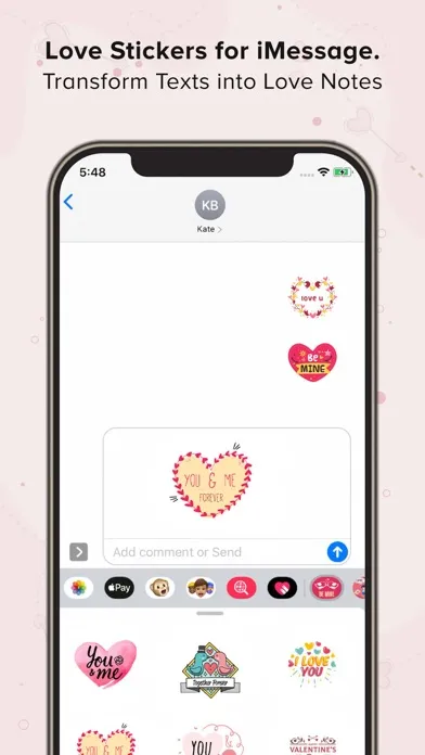 Tangkapan skrin Couple Love Stickers: iMessage