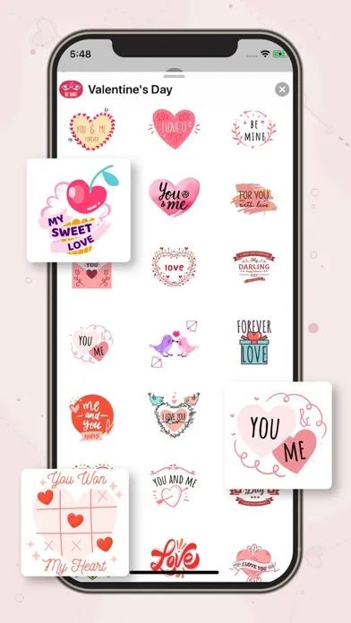 Tangkapan skrin Couple Love Stickers: iMessage