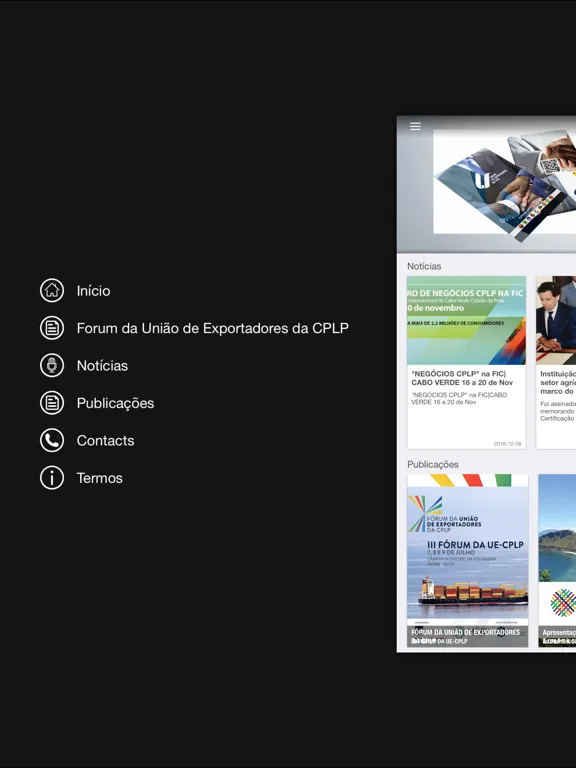 ภาพหน้าจอของ UE-CPLP iPad 