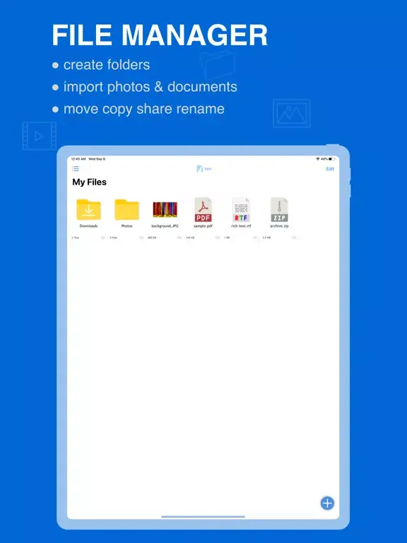 File Manager: PDF Word Zip RAR iPad  Screenshots