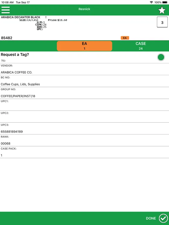 Resnick Distributors iPad  Screenshots