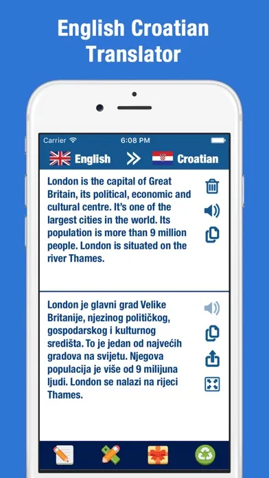 English Croatian Translation and Dictionary Screenshots