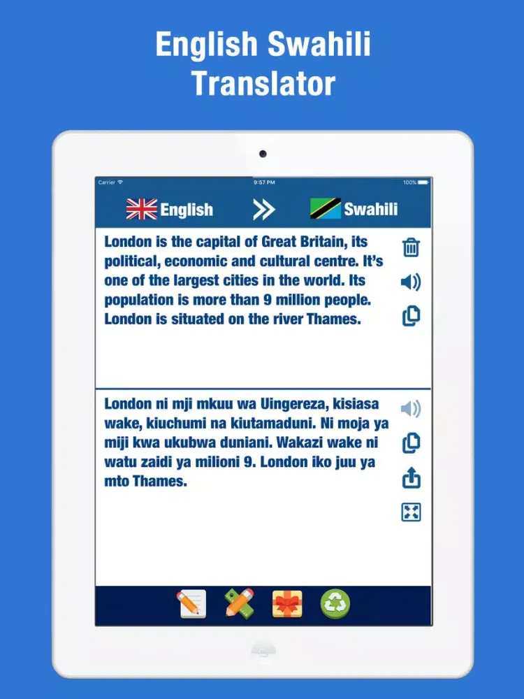 Capturas de tela do Swahili English Translator - Kiswahili / Kenya iPad 