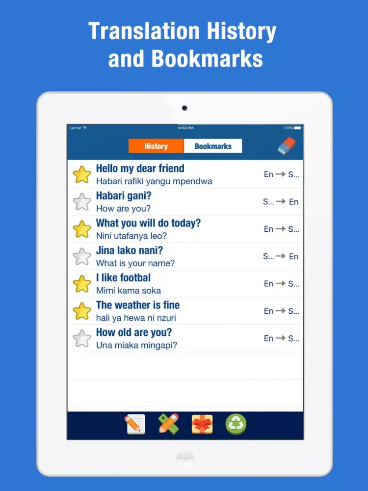 Capturas de tela do Swahili English Translator - Kiswahili / Kenya iPad 