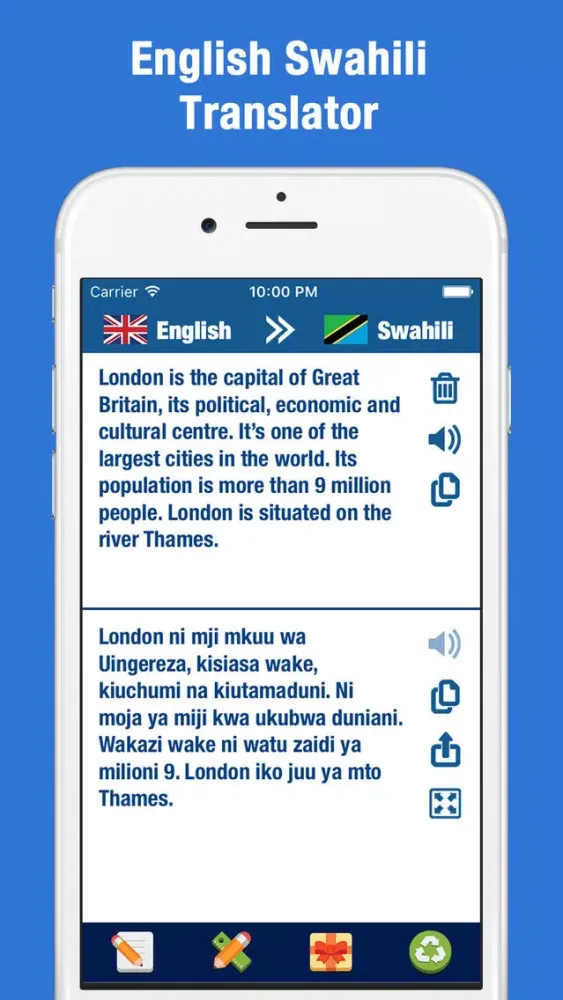 Capturas de tela do Swahili English Translator - Kiswahili / Kenya