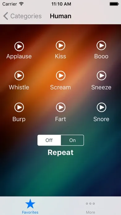 Screenshot di Funny Sounds - Animals, Noises, Audio Effects