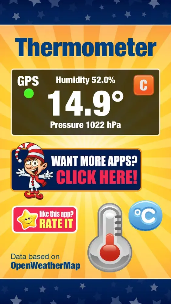 Thermometer - Temperature, humidity and atmospheric pressure measure. स्क्रीनशॉट