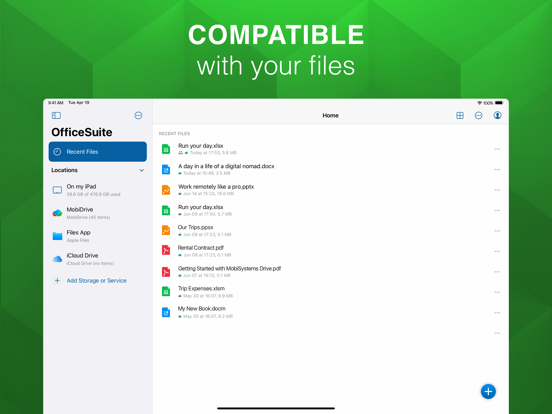 Zrzuty ekranu OfficeSuite docs & PDF editor iPad 