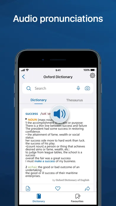 Oxford Dictionary Screenshots