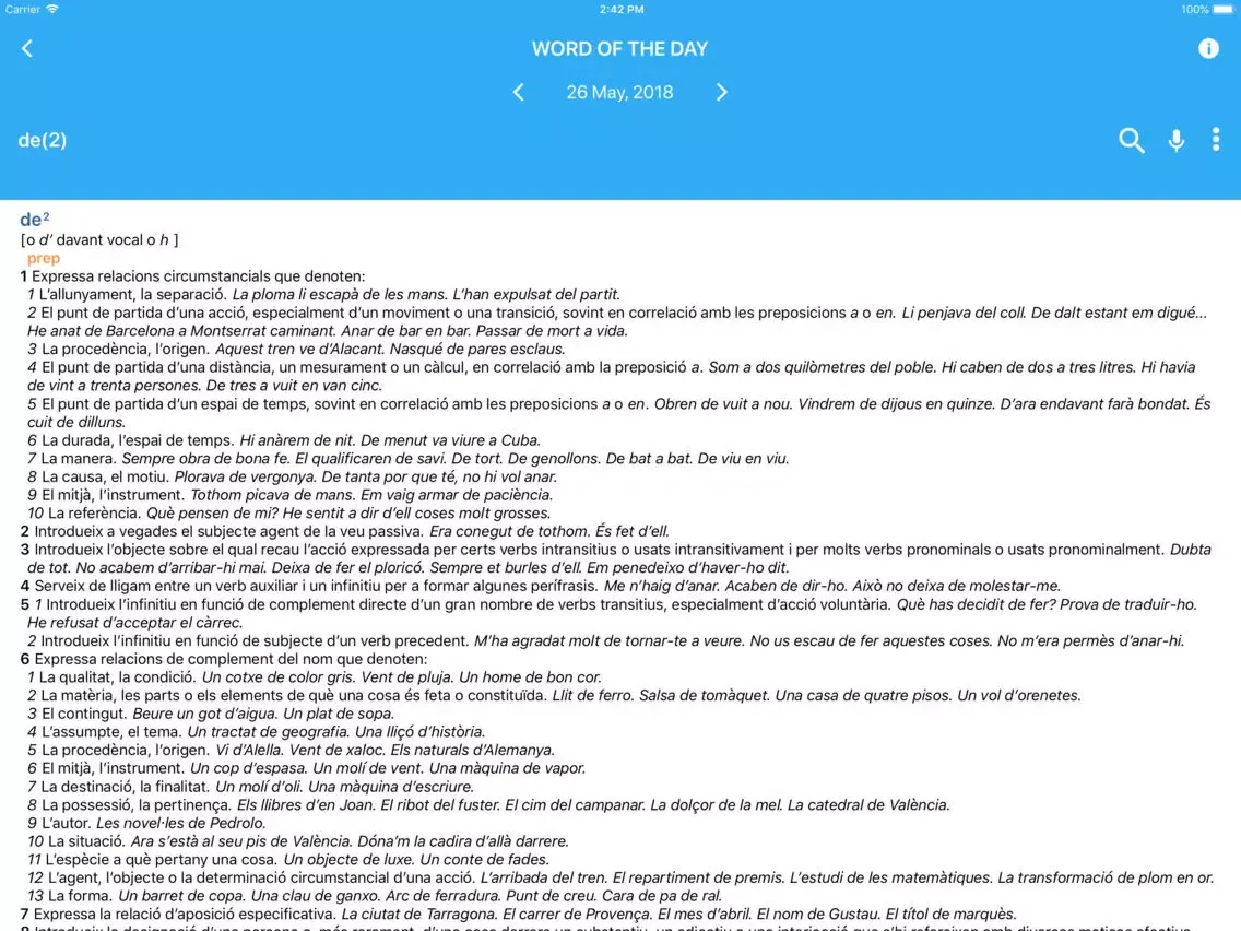 Advanced Catalan Dictionary iPad 應用截圖