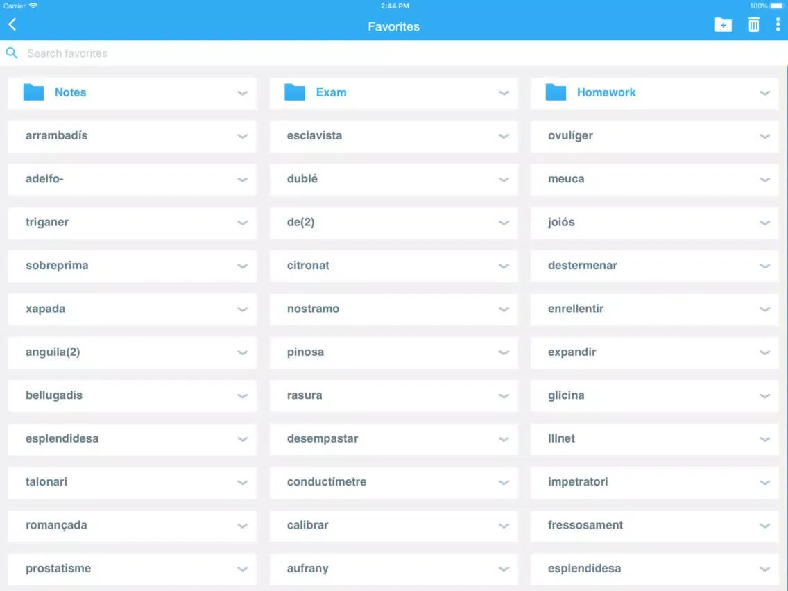 Advanced Catalan Dictionary iPad 應用截圖
