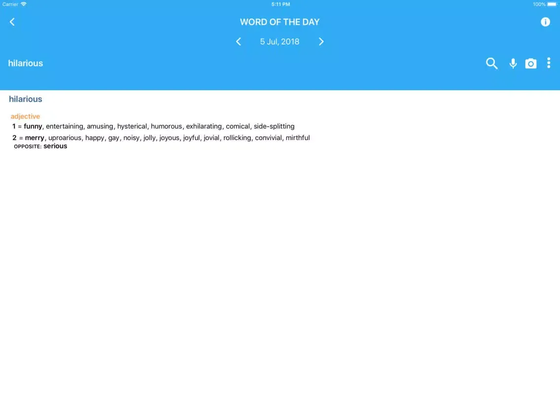 Collins Essential Thesaurus iPad  سکرین شاٹس