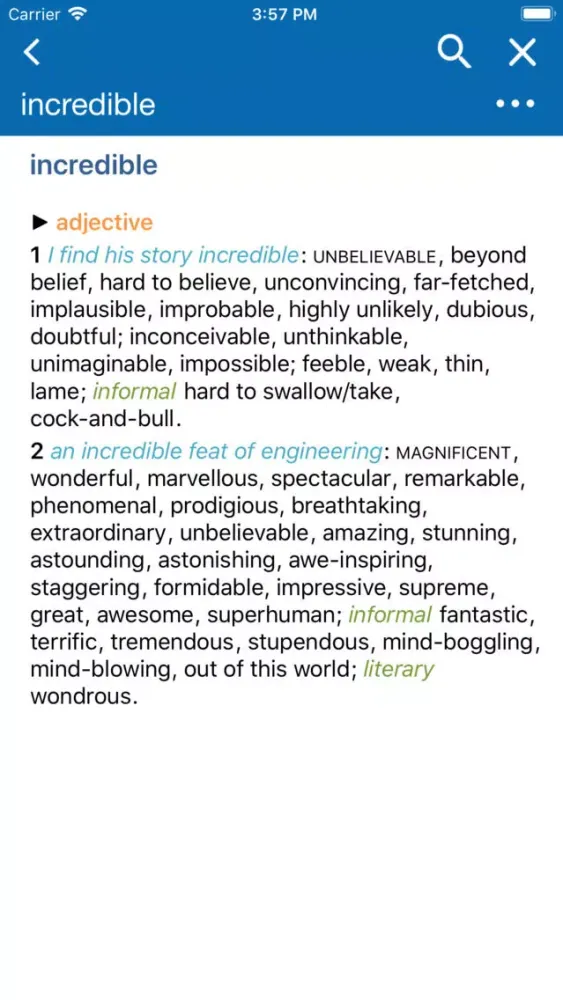Captures d'écran de Concise Oxford Dict. & Thes.