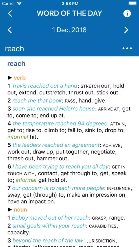 Captures d'écran de Concise Oxford Dict. & Thes.