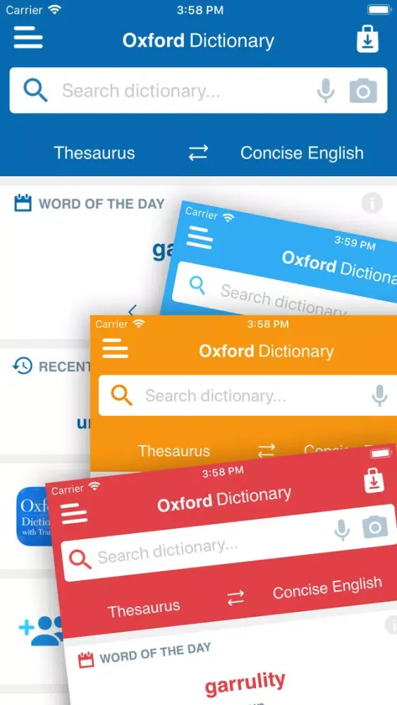 Captures d'écran de Concise Oxford Dict. & Thes.