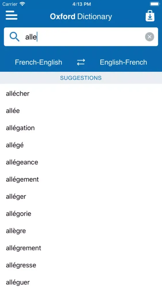 Conc. Oxford French Dictionary应用截图