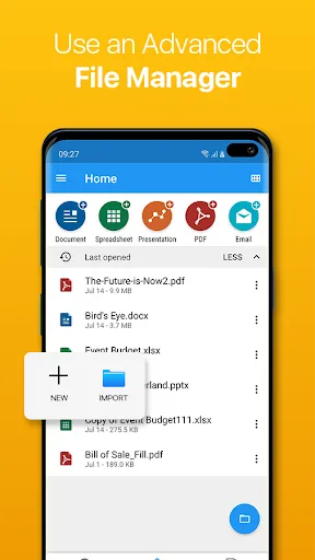 Captures d'écran de OfficeSuite Pro + PDF