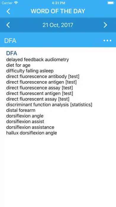 Tangkapan skrin Medical Acronyms and Symbols