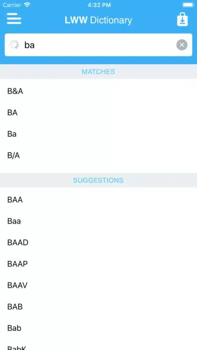 Tangkapan skrin Medical Acronyms and Symbols