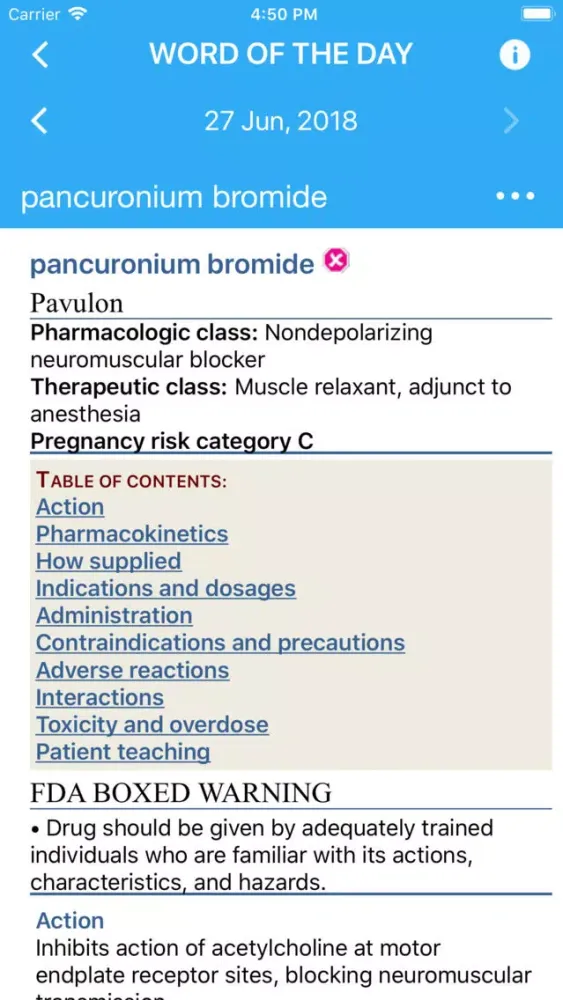 Captures d'écran de I.V. Drug Handbook