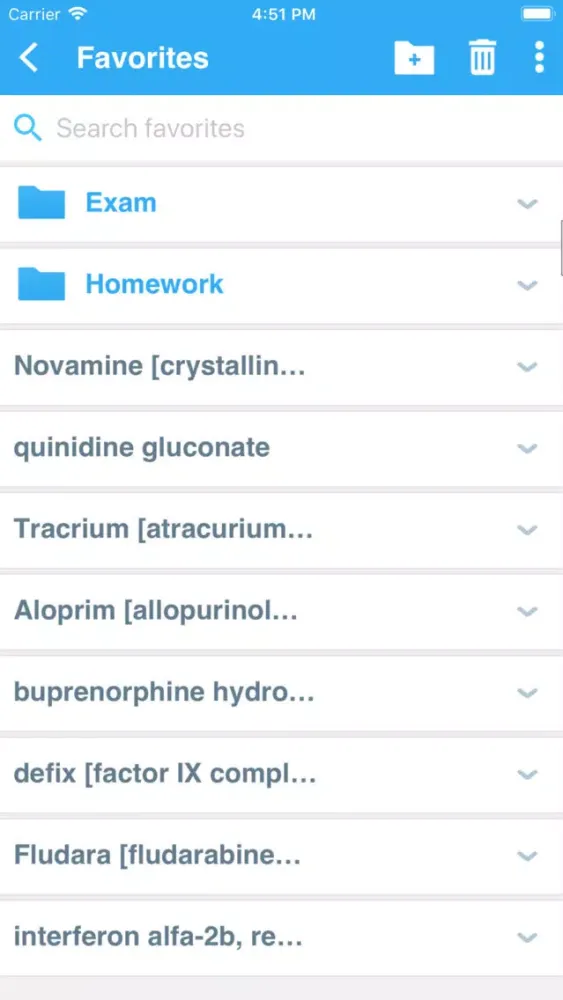 Captures d'écran de I.V. Drug Handbook