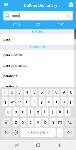 Italian-Portuguese Dictionary Screenshots