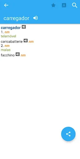 Italian-Portuguese Dictionary Screenshots