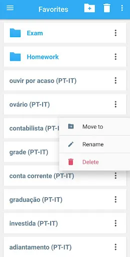 Italian-Portuguese Dictionary Screenshots