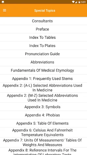 ภาพหน้าจอของ Dorland's Medical Dictionary