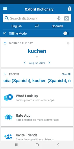 Screenshot di Concise Oxford Spanish Dict.