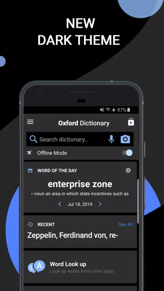 Screenshot di Oxford Dictionary of English