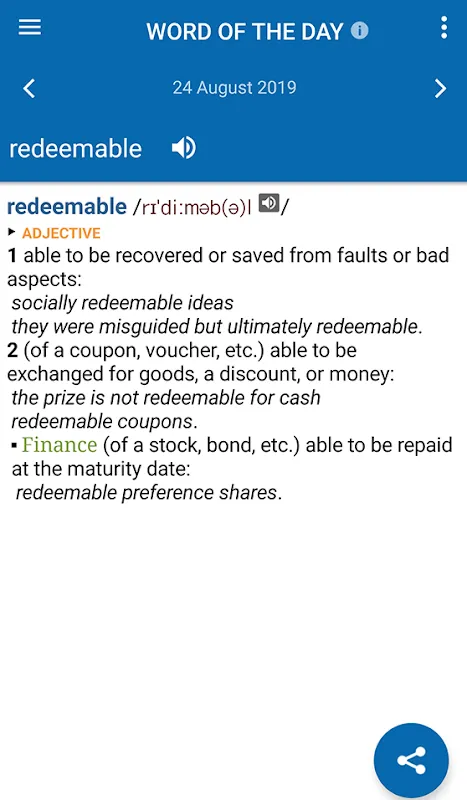 Oxford Dictionary of English & Concise Thesaurus Screenshots